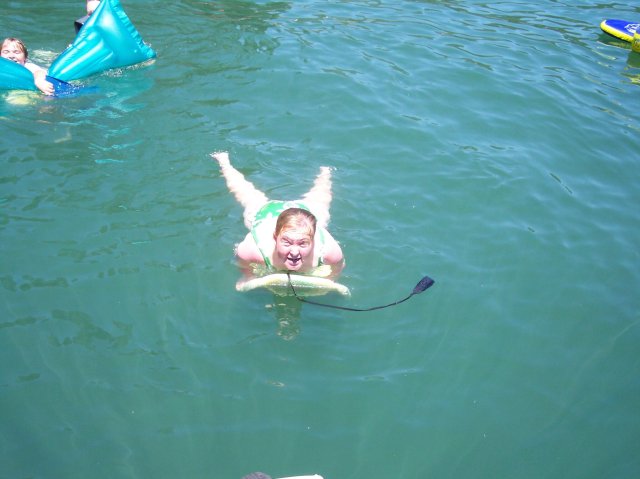 Melissa on the dam 