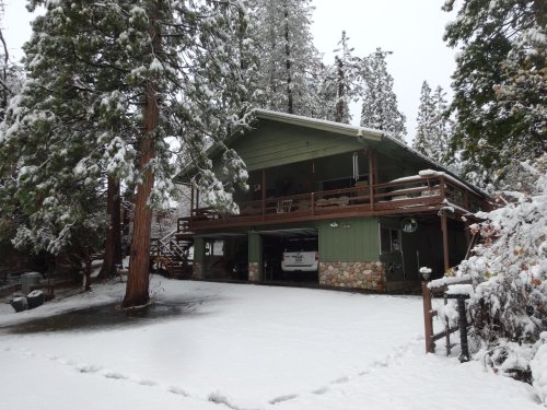 cabin in the snow