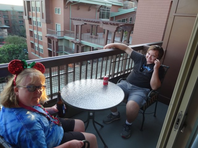 Jonny and Melissa on our balcony