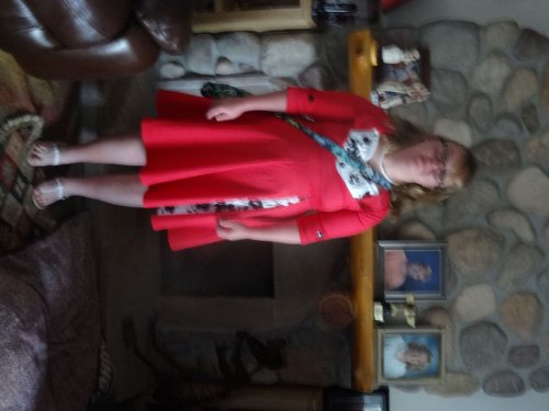 Melissa ready for the Valenti's Day dance