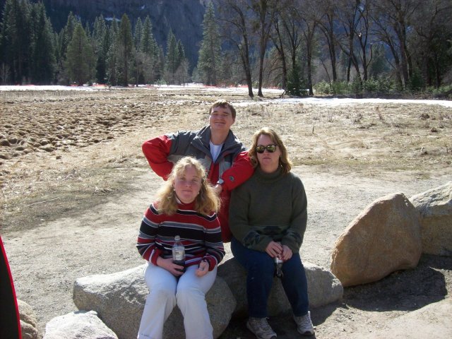 Family by meadow 