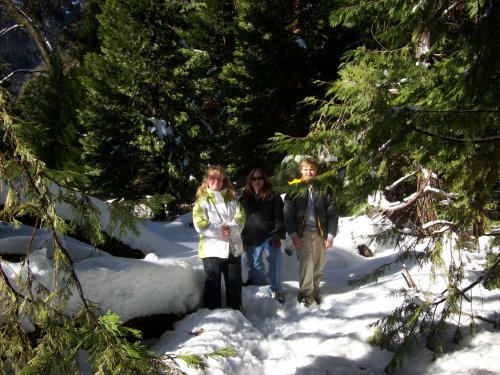 Family in forest 