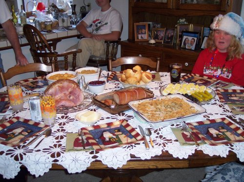 Christmas feast at grandpa & grandma's 