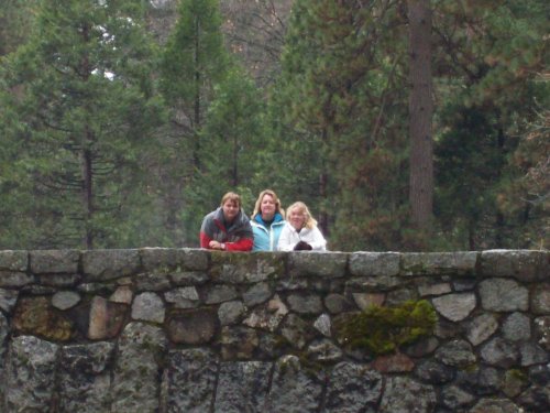 Family on bridge 