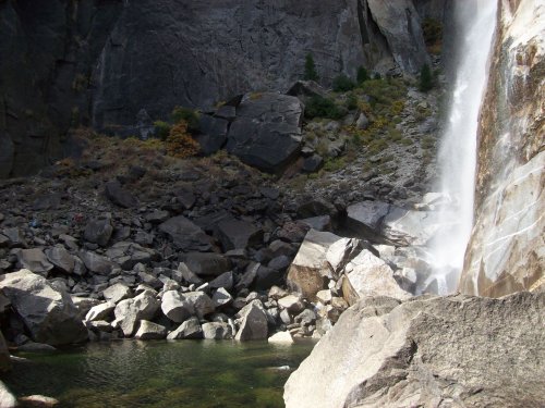 Pool at base of Yosemite falls 