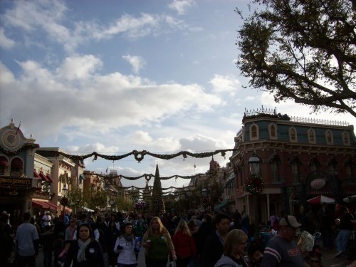 Main Street with Christmas decorations 