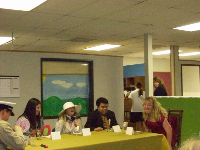 Melissa and all the cast in her school play 