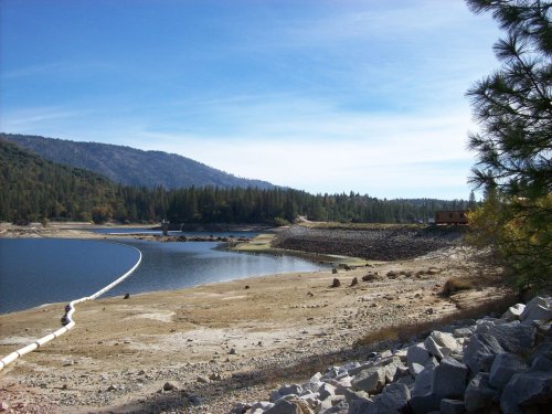 low water at the dam 