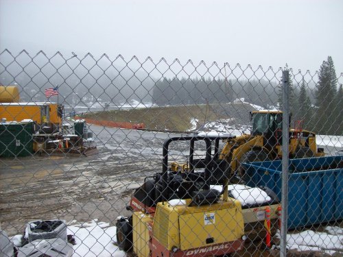 Construction work at dam 