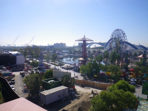 California Adventure from balcony on Concierge level 