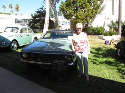 Diane at the Torrance High car show 