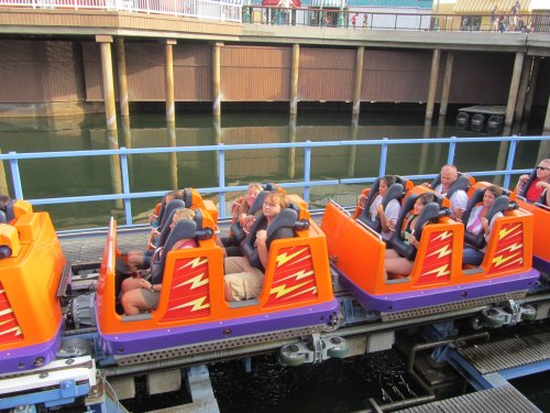 Kids on roller coaster 