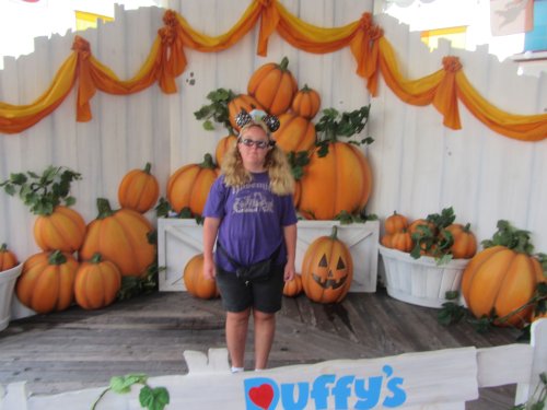 Missy and pumpkins 