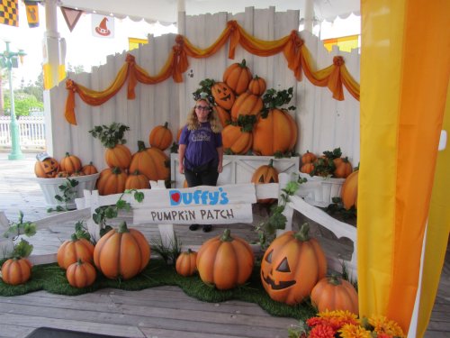 Missy and pumpkins 