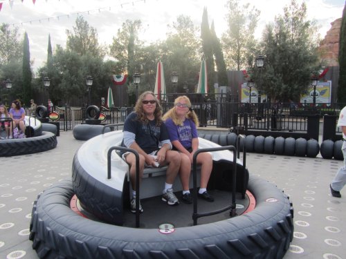 Dad and Missy on ride 