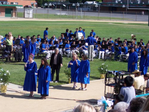 Melissa entering the stadium 