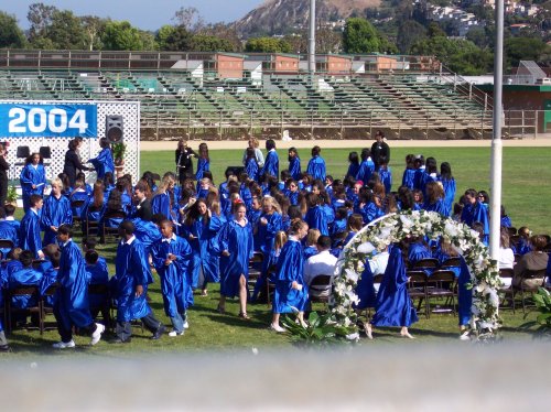 Melissa and friends exiting the ceremony 