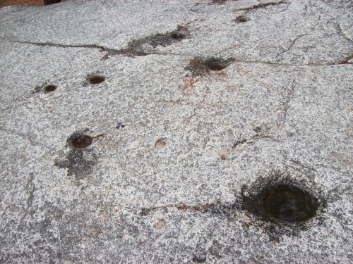 Grinding holes in granite 