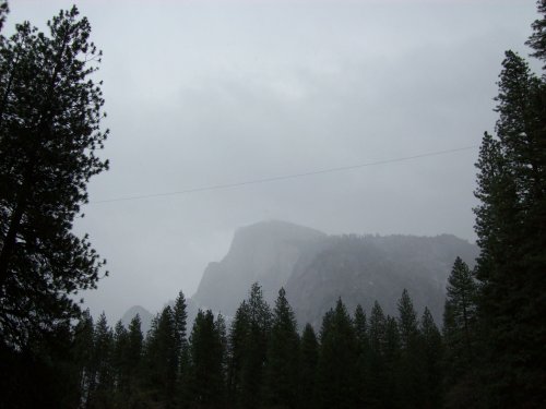 Rainy/snowy morning in Yosemite 