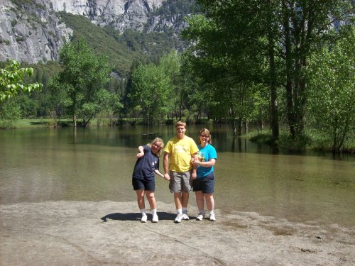 Family by the river 