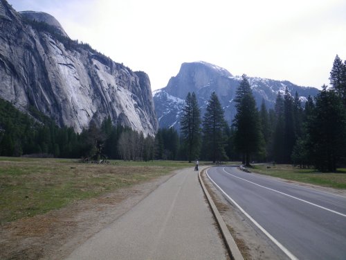 Half Dome from bike path 