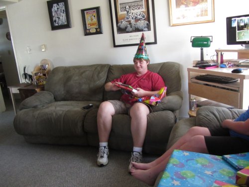 Jonny opening presents 