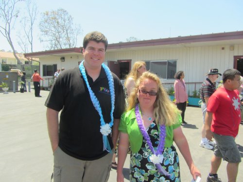 Melissa and her friends at the graduation party 