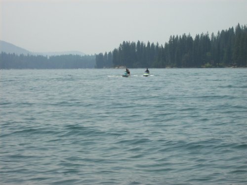 Lori, Melissa, & Jonny returning from their ride 