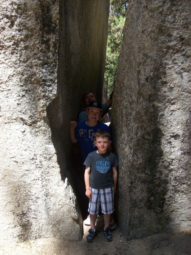 Boys in big rock 