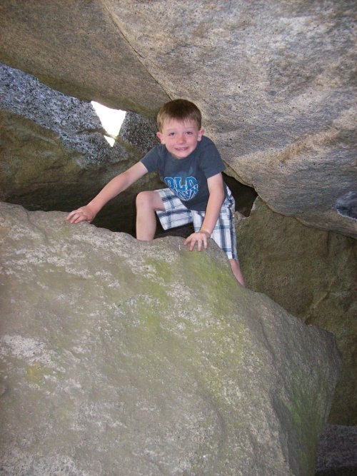 Jake exploring cave 