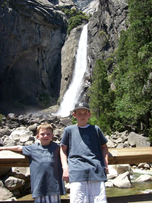 Jake & Lamar by lower Yosemite Falls 
