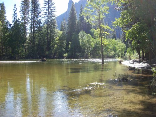 Merced river from Cathedral beach 