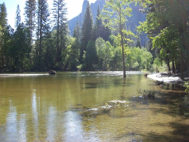 Merced river from Cathedral beach 