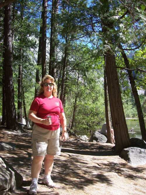 Lori on the trail 