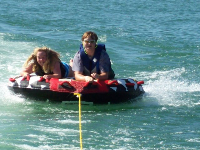 Jonny and Melissa on raft 