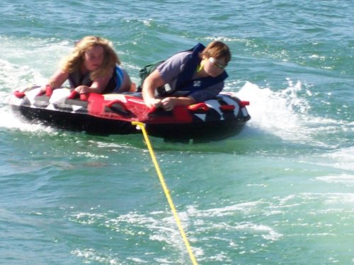 Jonny and Melissa on raft 