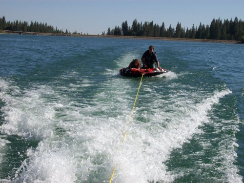 Jonny and Melissa on raft 