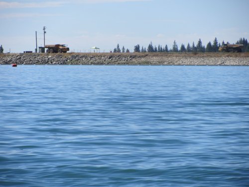 Construction on dam 