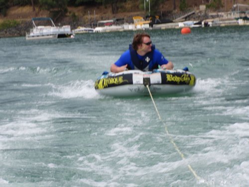 Jonny on raft 