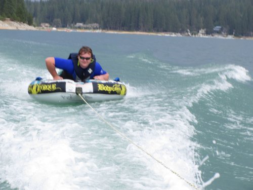 Jonny on the raft 
