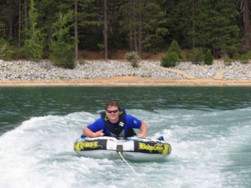 Jonny on the raft 