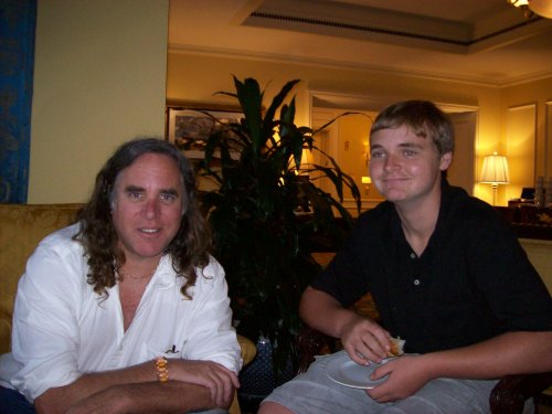 Dad & Jonny in the concierge lounge 