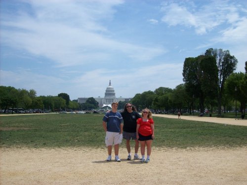 Dad & kids on the mall in DC 