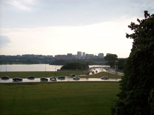 View from the west side of the Lincoln Memorial 