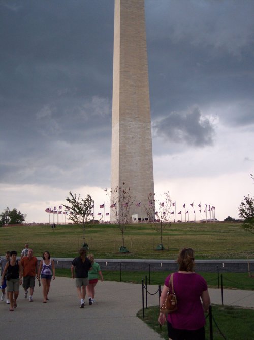 Walking towards Washington Monument 