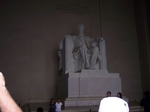 Inside the Lincoln Memorial 