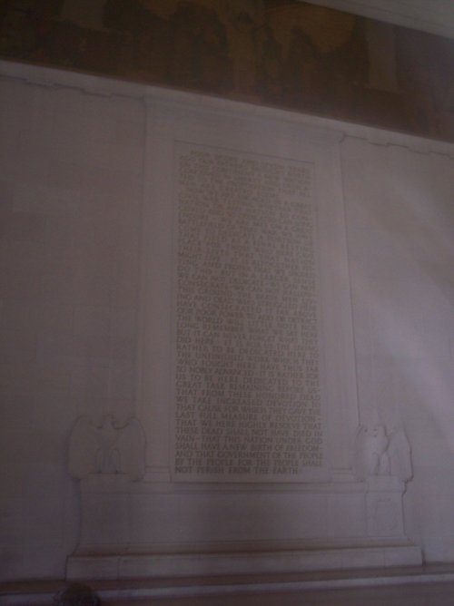 Inside the Lincoln Memorial 