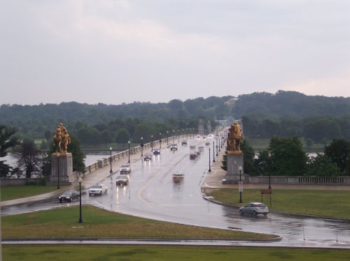 View from the west side of the Lincoln Memorial 