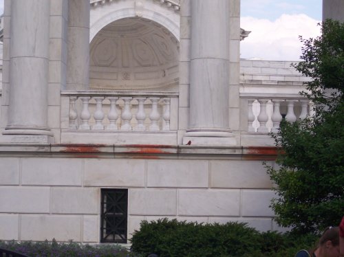 Cardinal on monument 