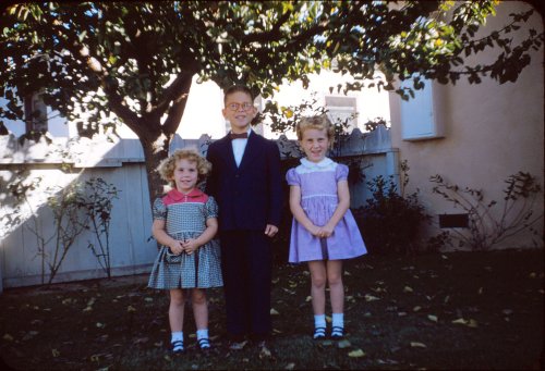 Kids in backyard 